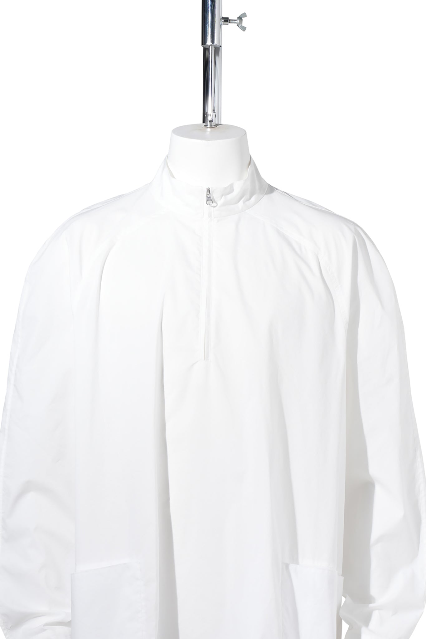 HALF NECK TUNIC SHIRT / WHITE