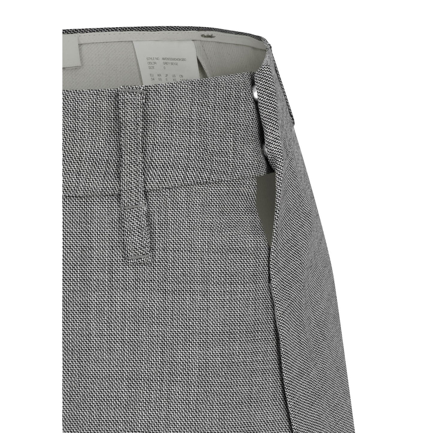 APRON MINI LAYERED SKIRT / GREY BEIGE
