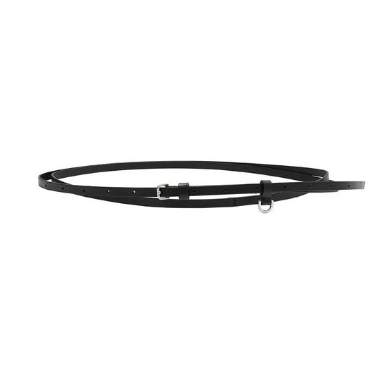 LEATHER BELT_1CM / BLACK