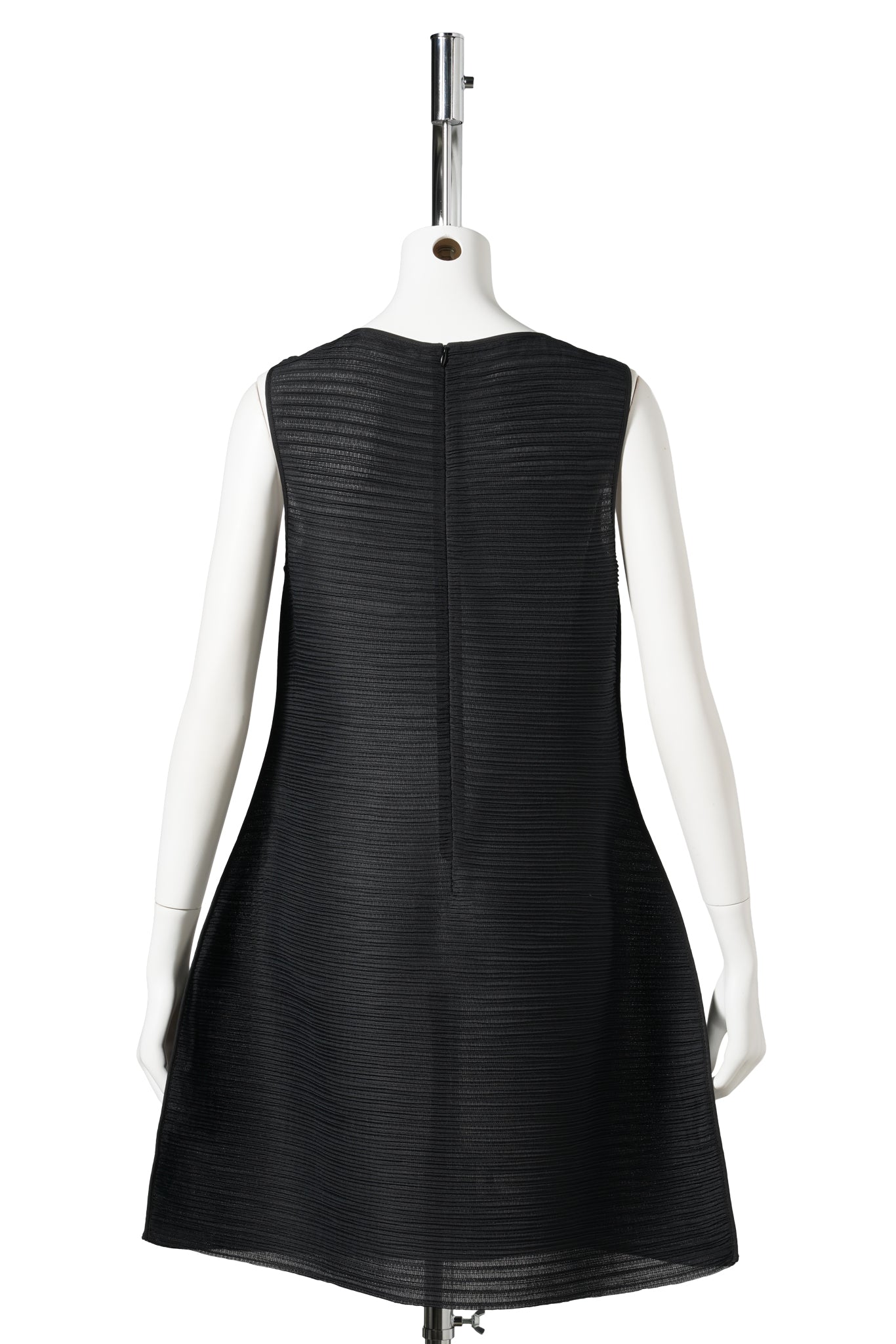 PLEATS HOURGLASS MINI DRESS / BLACK