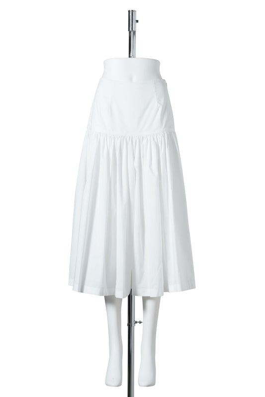 SHIRRING CULOTTE PANTS / WHITE