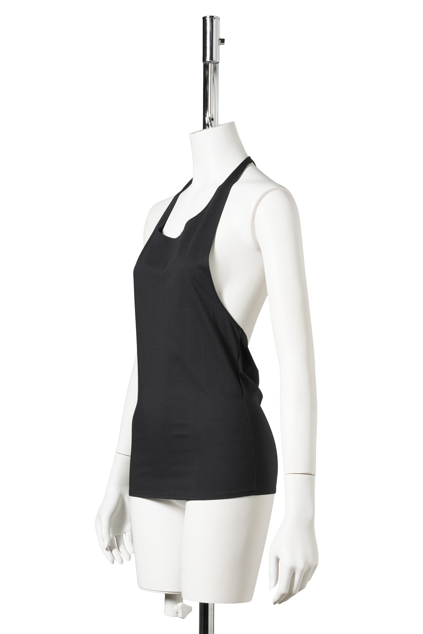 JERSEY HALTER NECK TOP / CHARCOAL