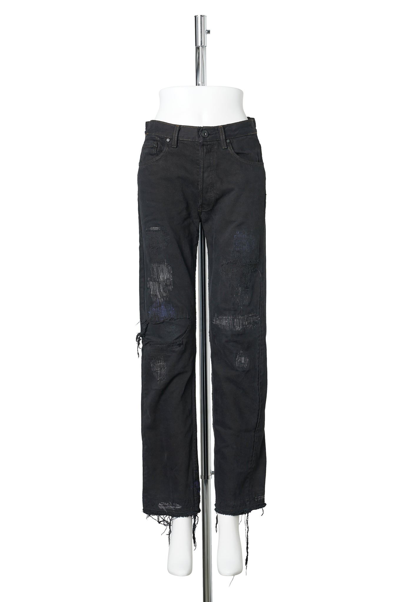 VINTAGE REPAIR DENIM BLACK OVERDYE / BLACK