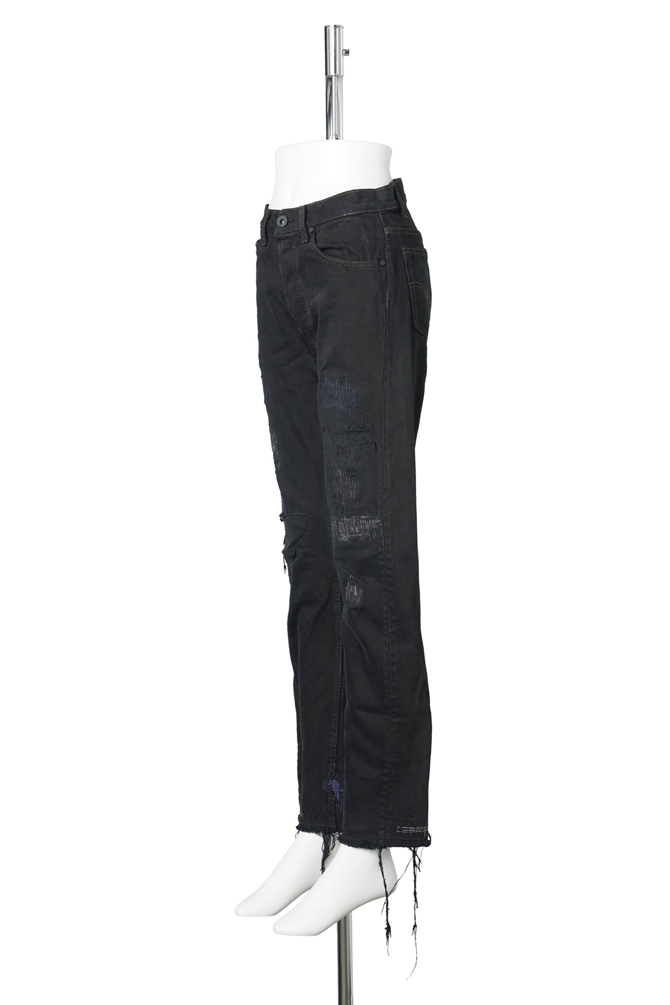 VINTAGE REPAIR DENIM BLACK OVERDYE / BLACK