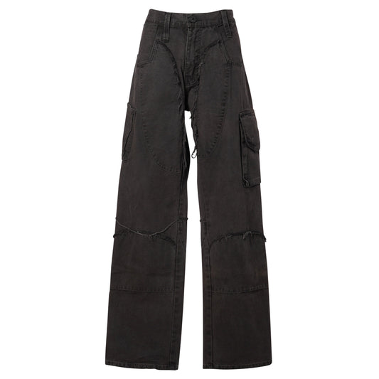 SCRAP CARGOS / PANTS / BLACK