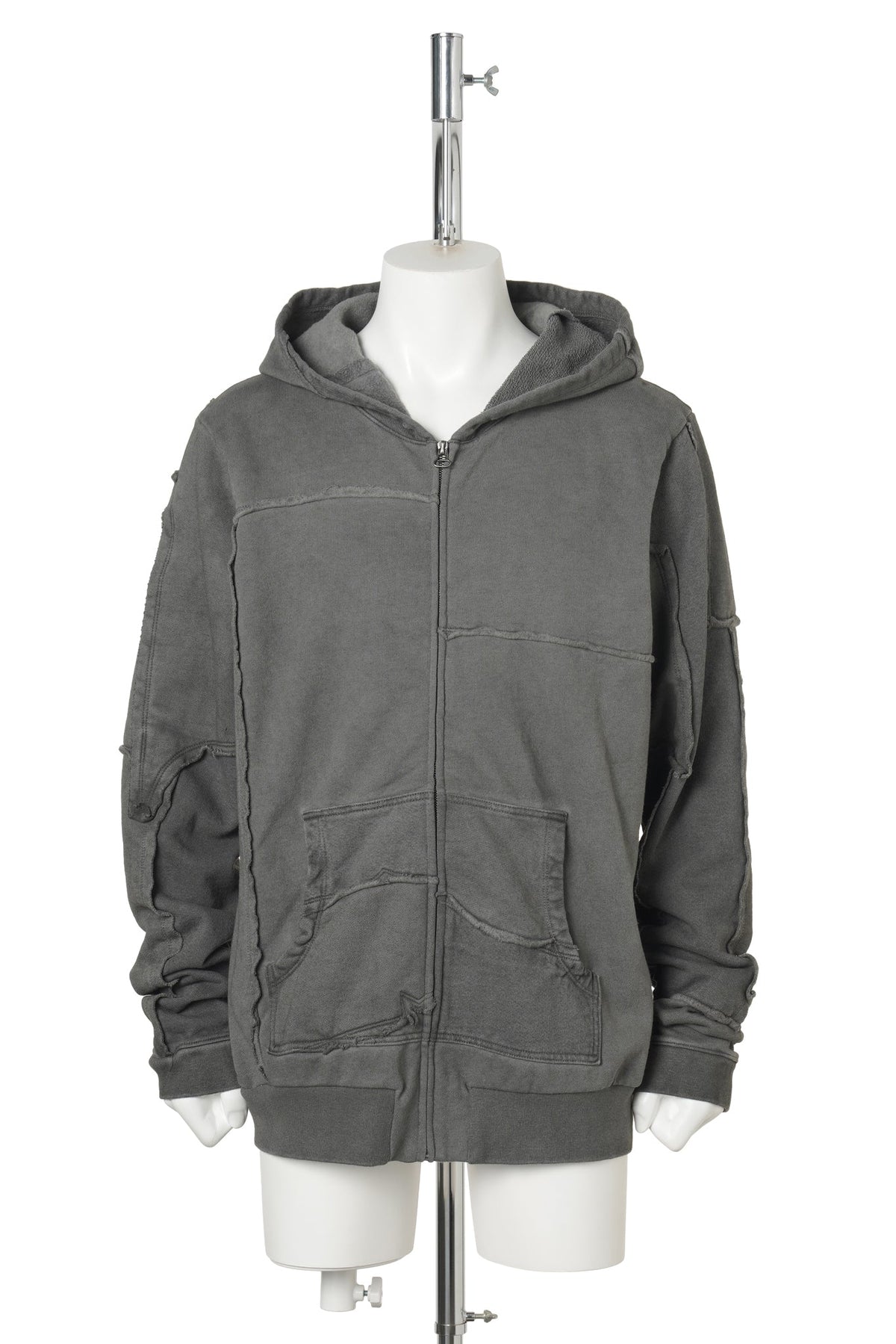 SCRAP KNIT / ZIP UP / CHARCOAL