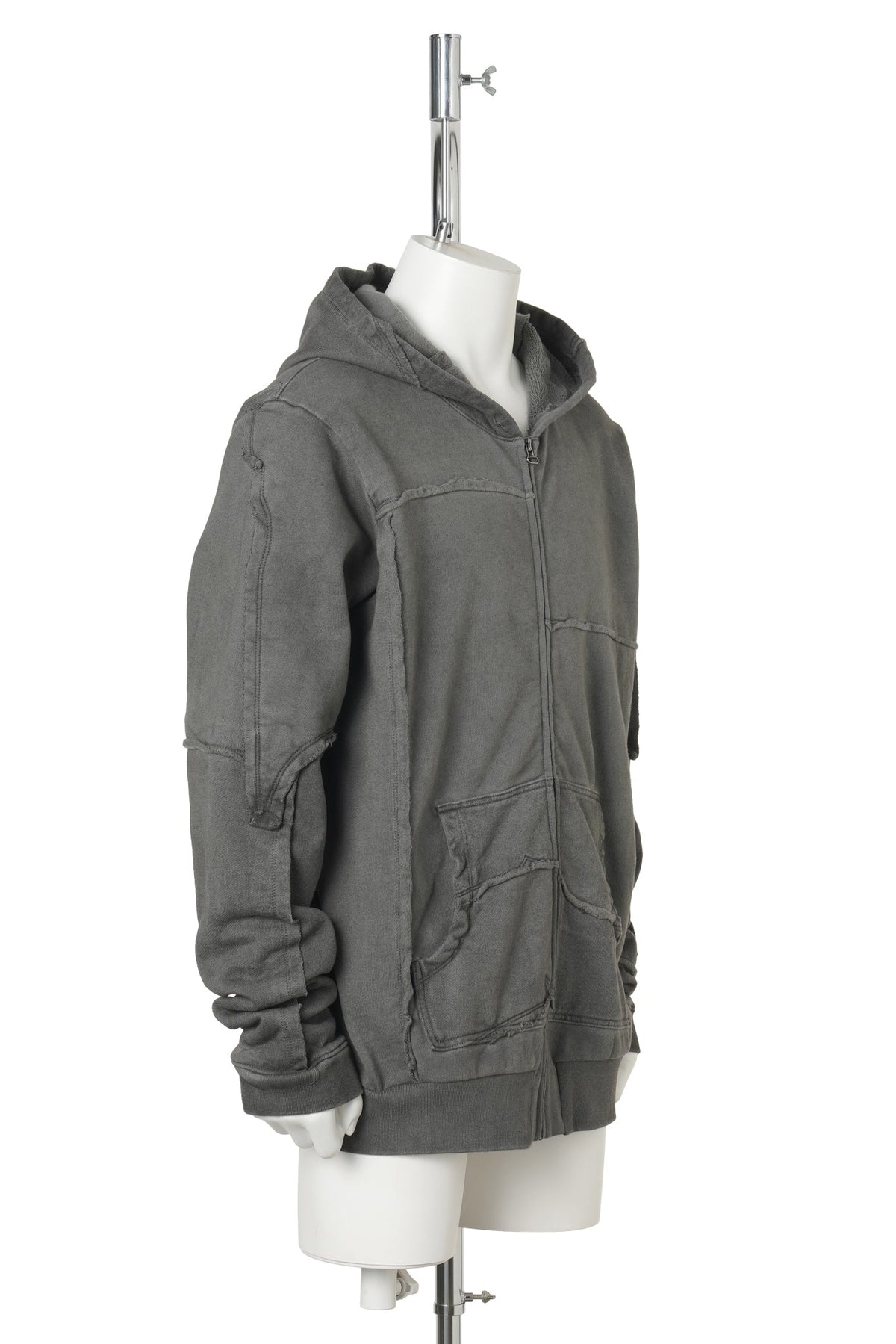 SCRAP KNIT / ZIP UP / CHARCOAL