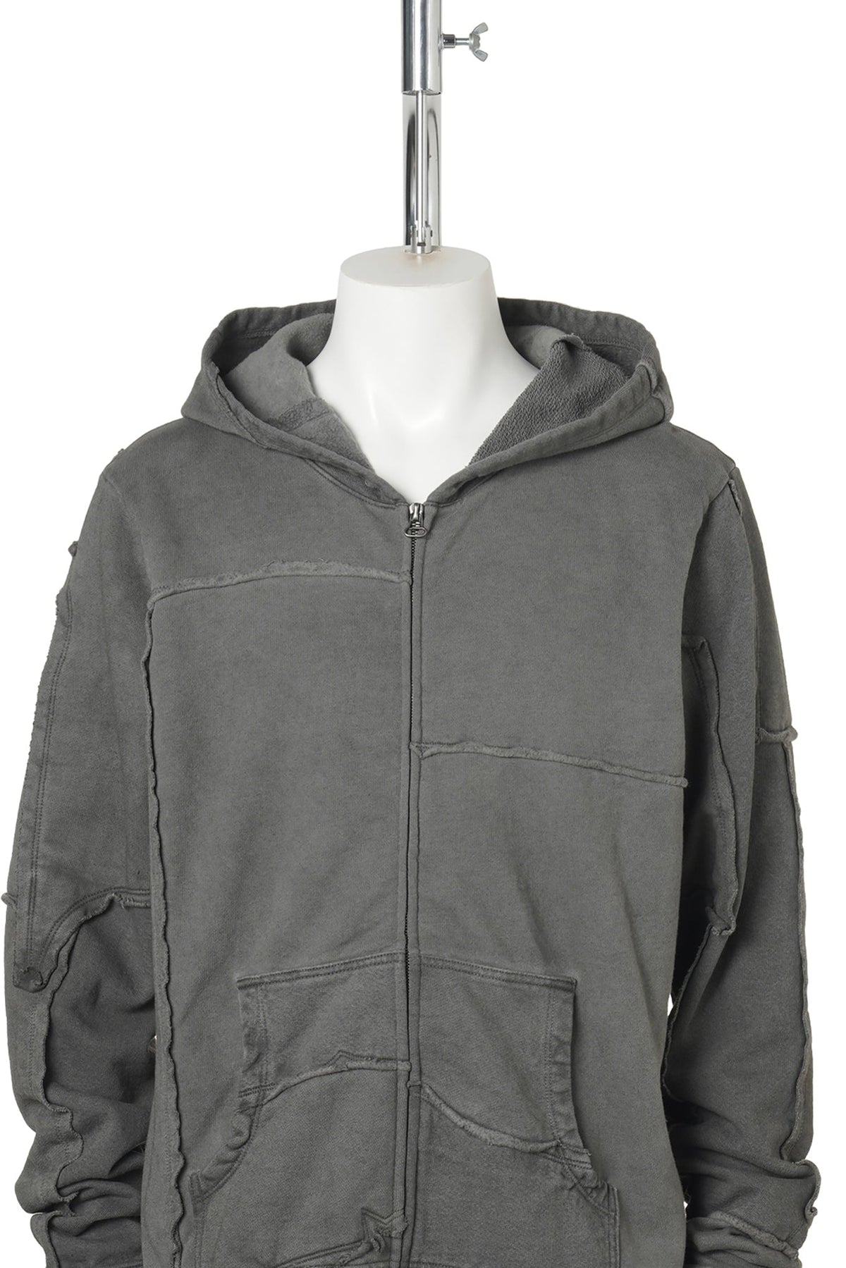 SCRAP KNIT / ZIP UP / CHARCOAL