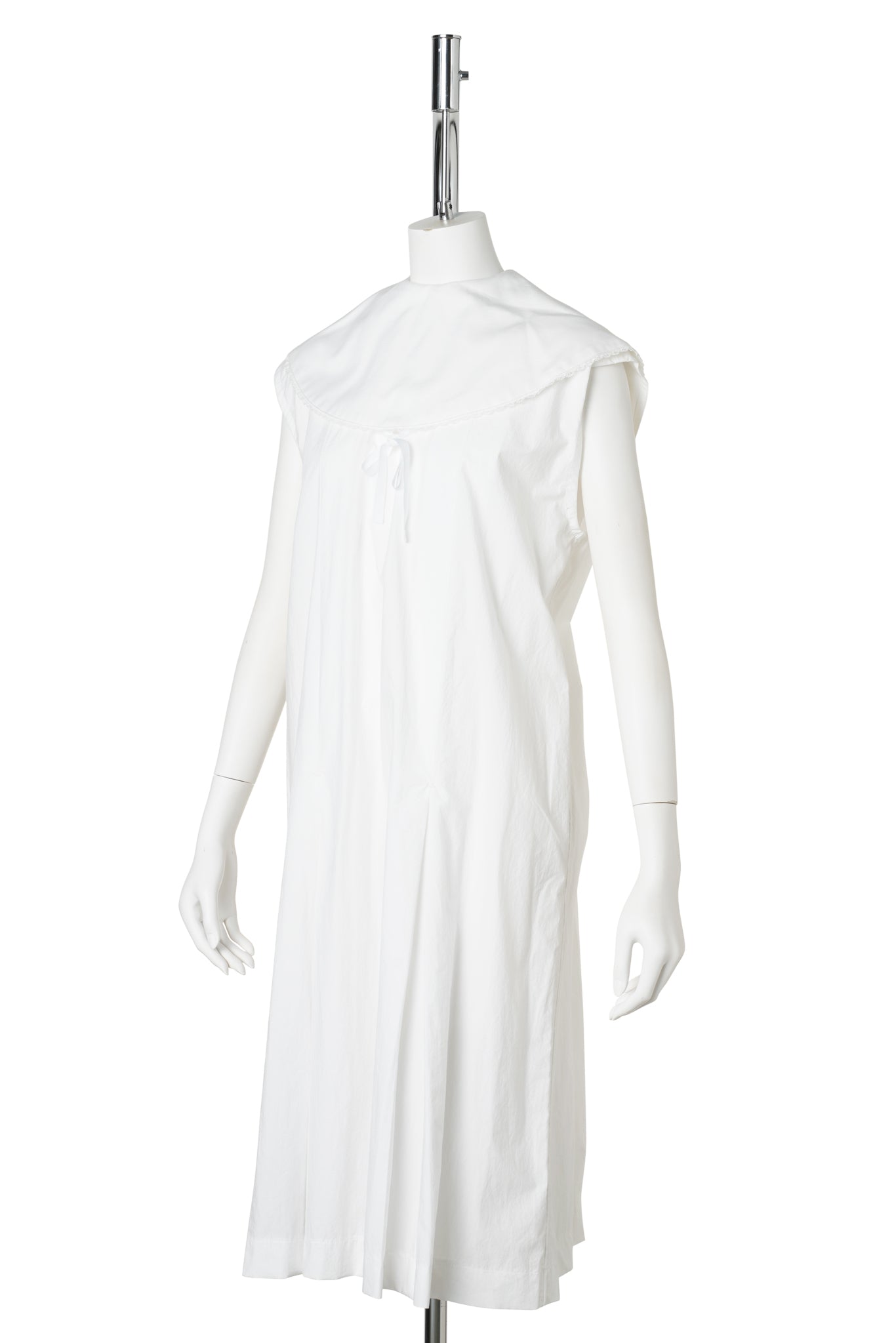 DOCKING PLATED COLLAR ONE-PIECE / NAVY/WHITE