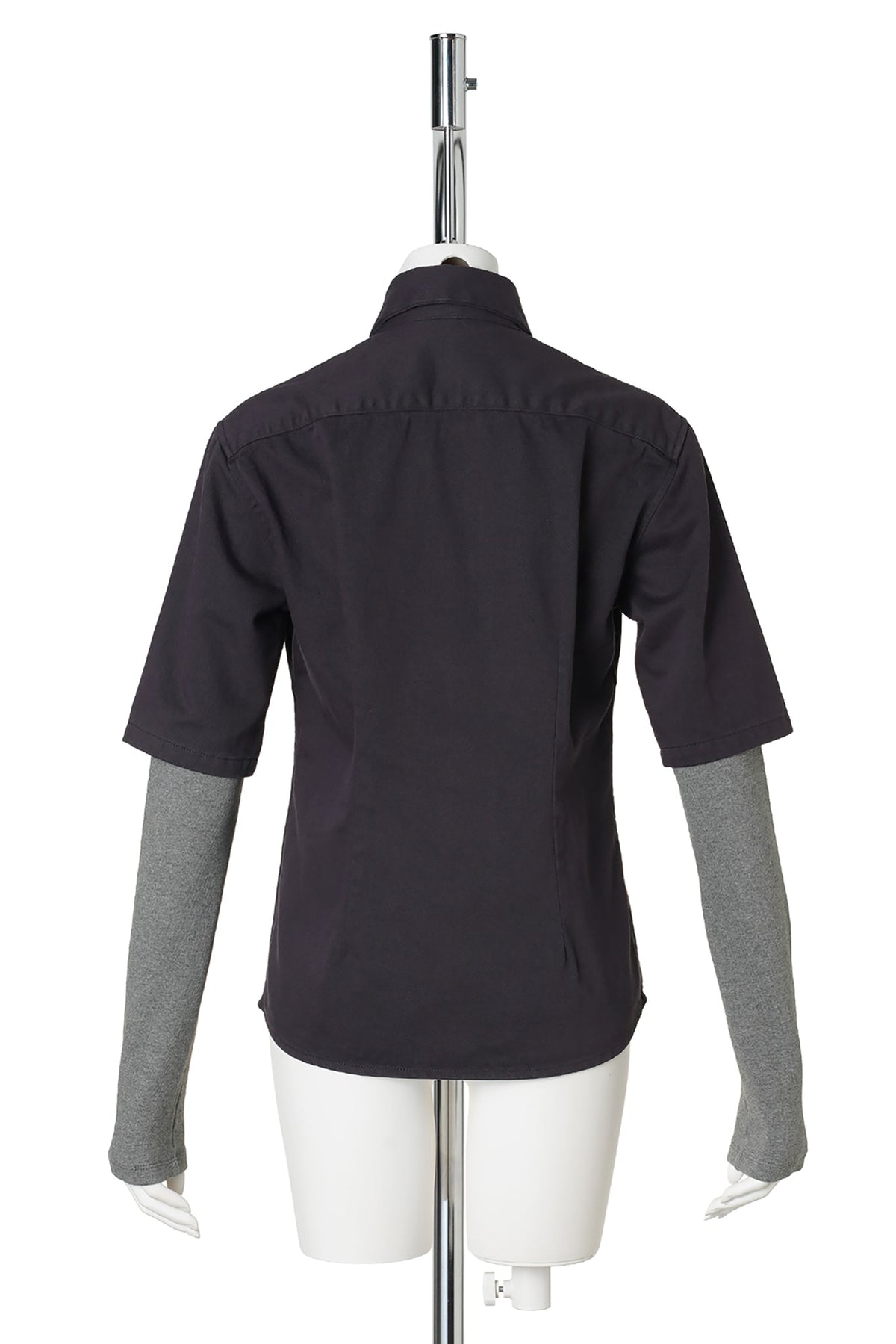SHIRT WITH LONG SLEEVE / PUEPLE/GRAY
