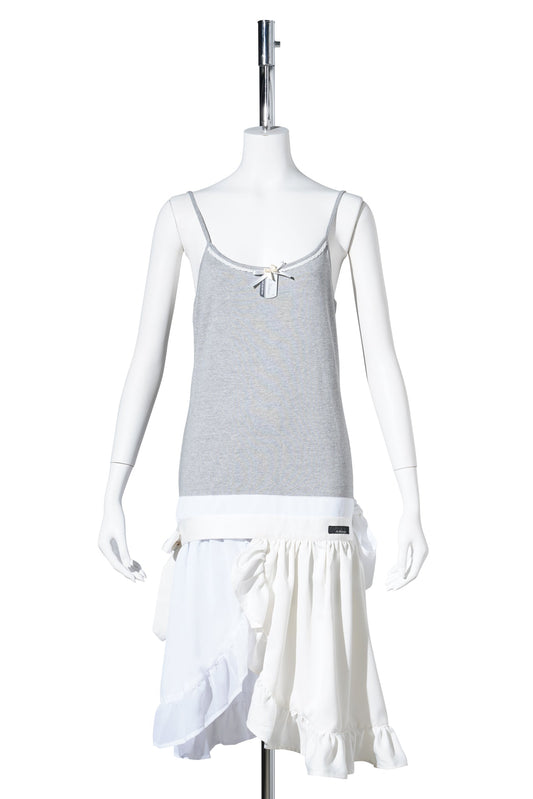 APRON ONE-PIECE / GRAY