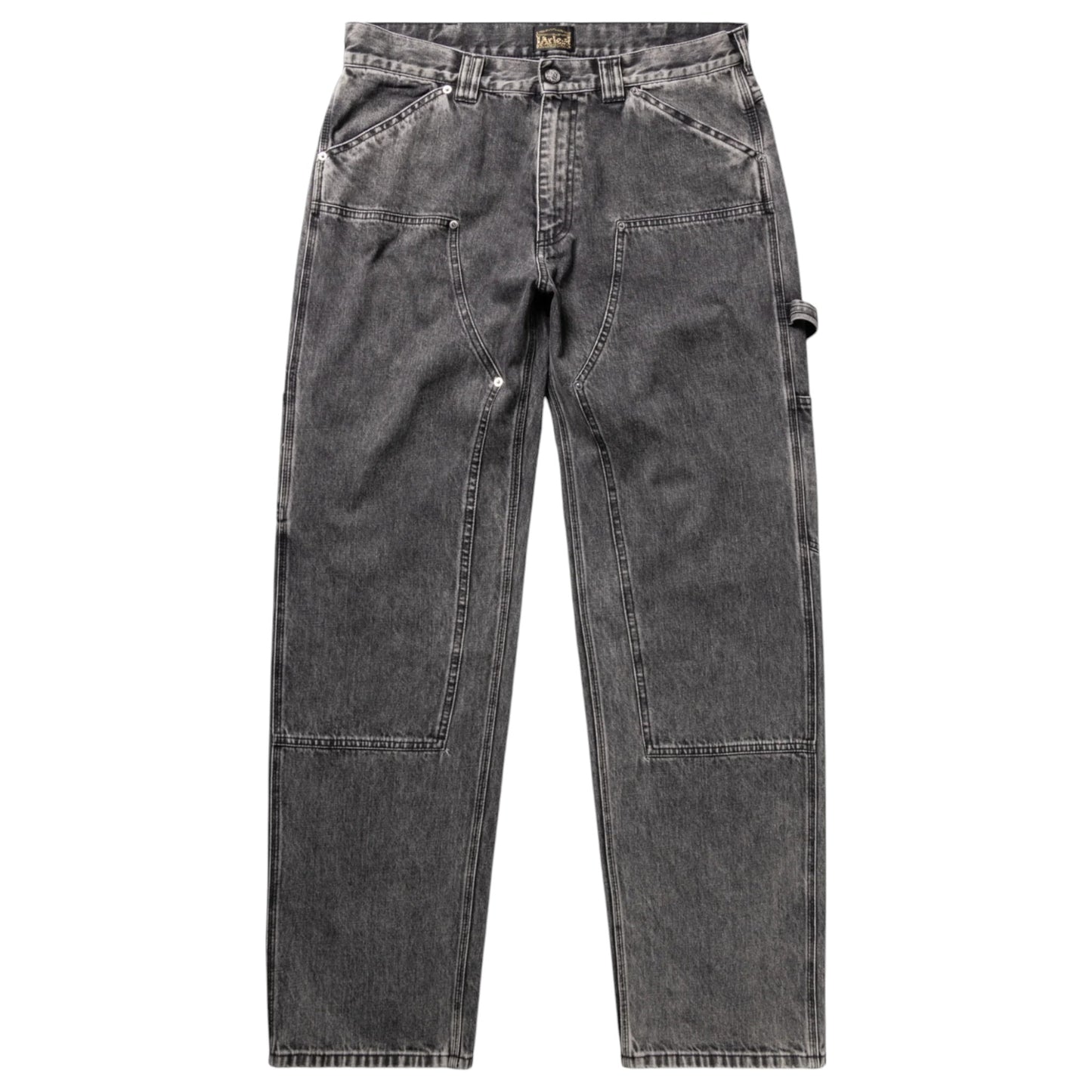 ACID WASH DENIM CARPENTER JEAN / BLACK