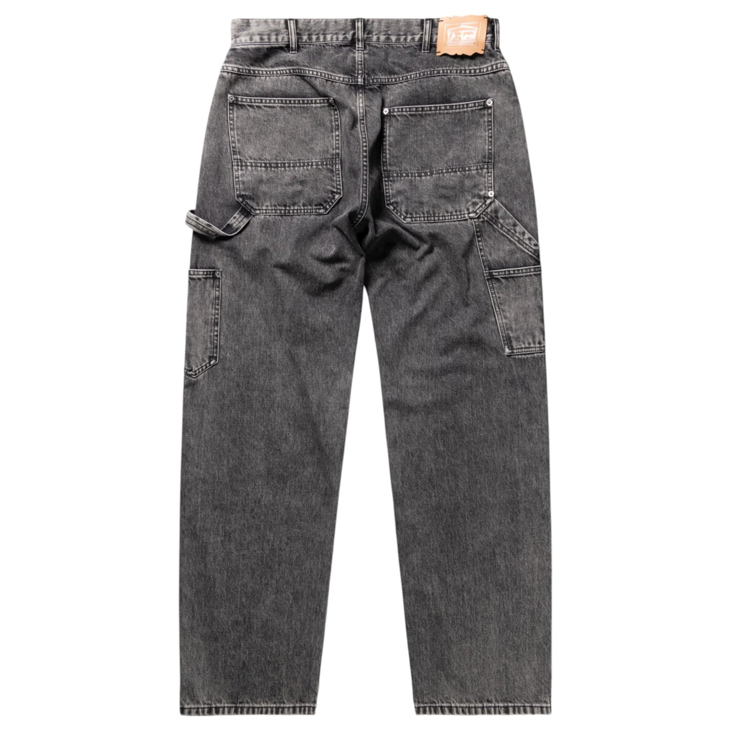 ACID WASH DENIM CARPENTER JEAN / BLACK