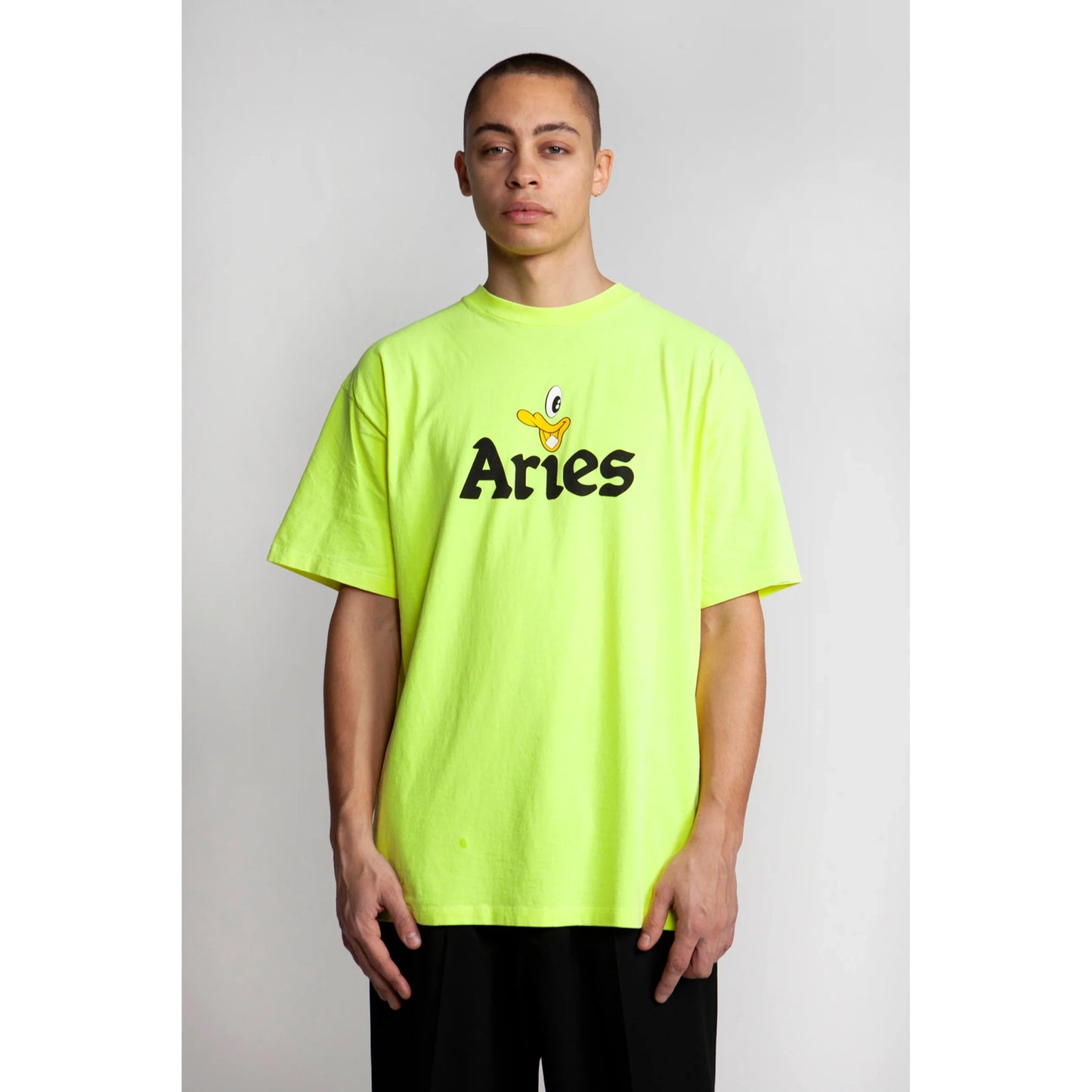 AGED AYE DUCK FLUORO SS TEE / SAFETY YELLOW