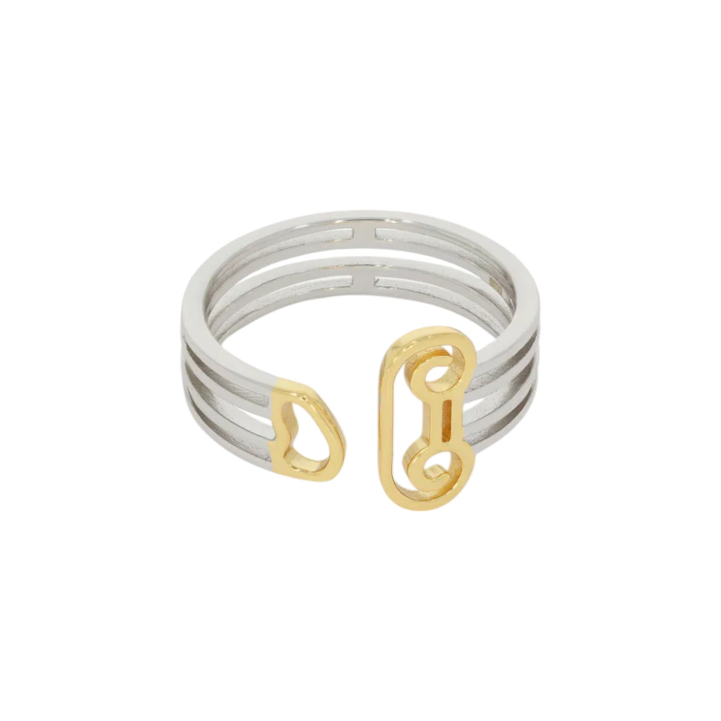 COLUMN RING / SILVER/GOLD