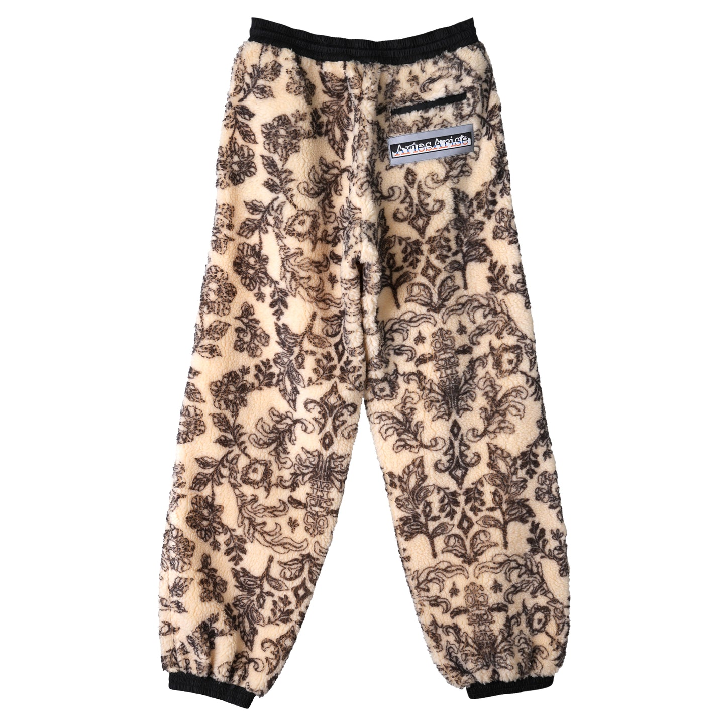 FLORAL FLEECE PANT / ECRU