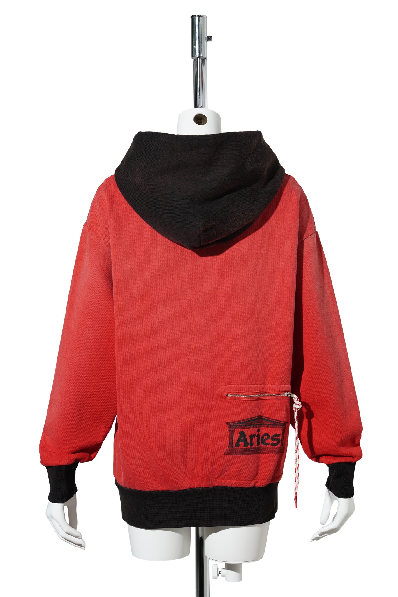 SUNBLEACHED PREMIUM TENPLE SPORTS HOODIE / RED