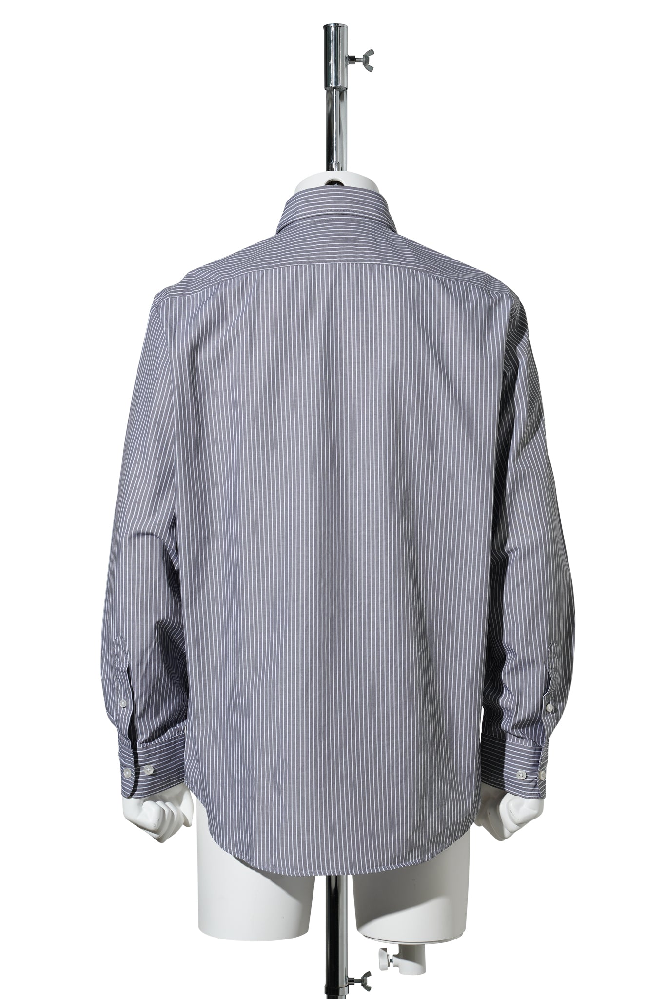 STRIPE POPLIN CLASSIC SHIRT / GREY