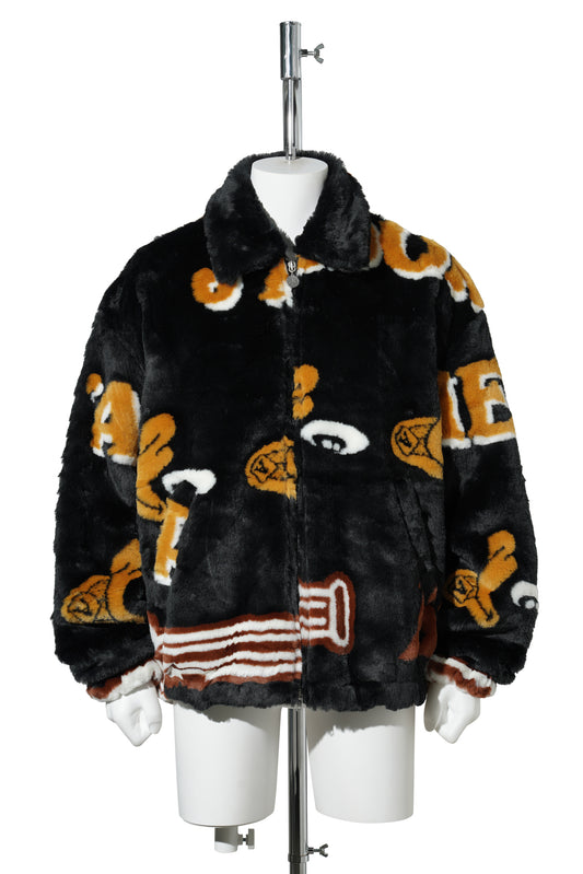 FUZZY DUCK DOES HE OVERSIZED BOMBER JACKET / MULTI