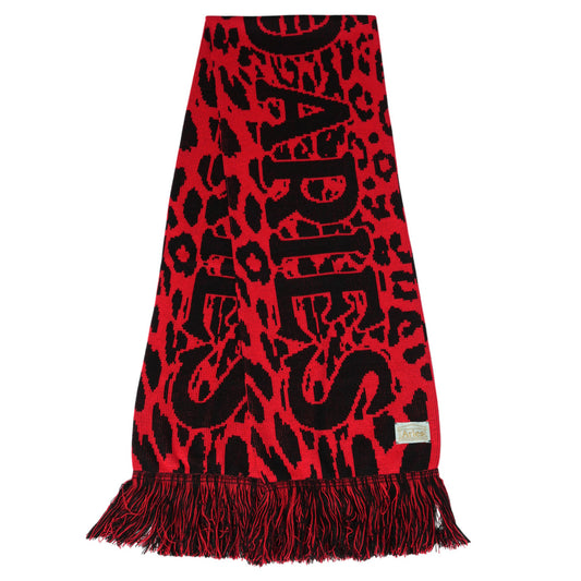 J'ADORO ARIES LEOPARD SCARF / RED