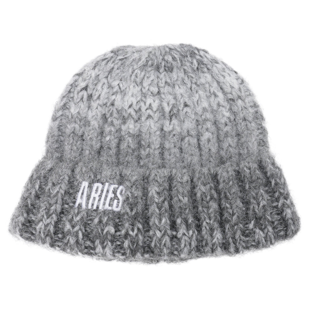 SPACE DYE RIB KNIT BEANIE / GREY
