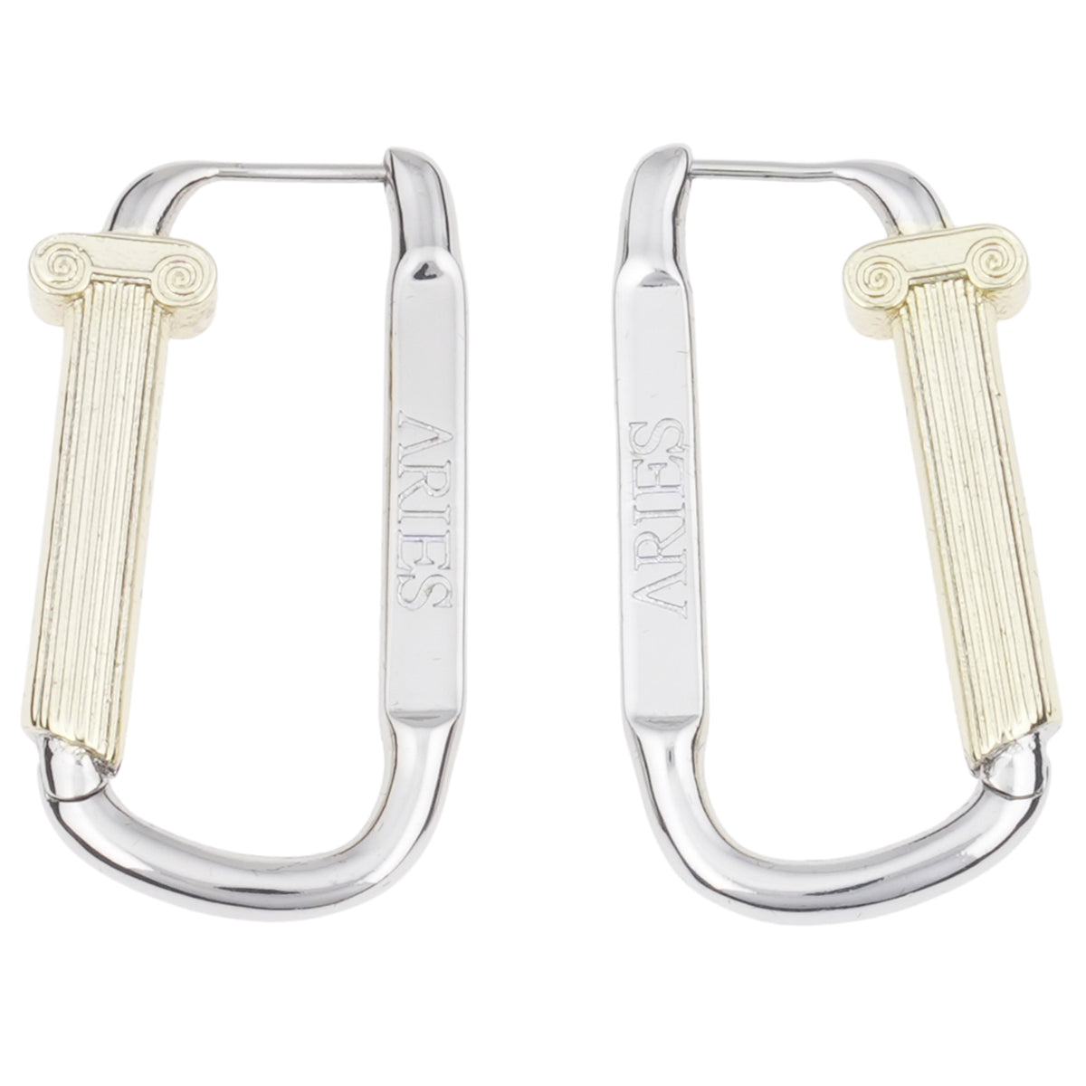 MINI COLUMN CARABINER EARRING / SILVER/GOLD