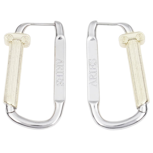 MINI COLUMN CARABINER EARRING / SILVER/GOLD