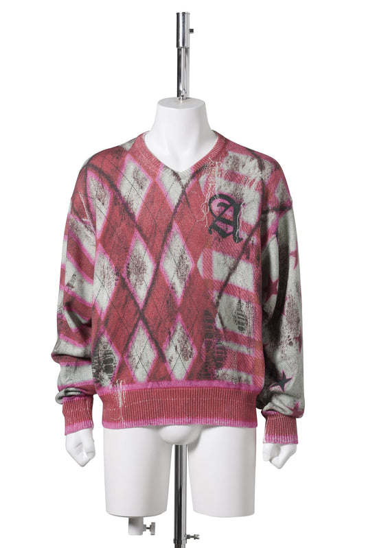 DIGI PATCHWORK CREW KNIT / MULTI