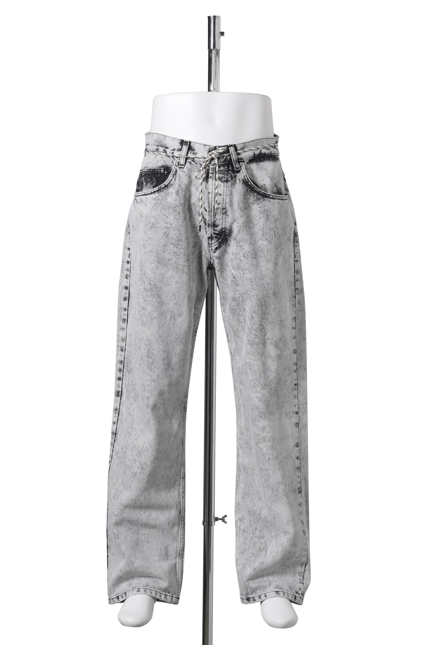 HEAVY ACID WASH BATTEN JEAN / GREY