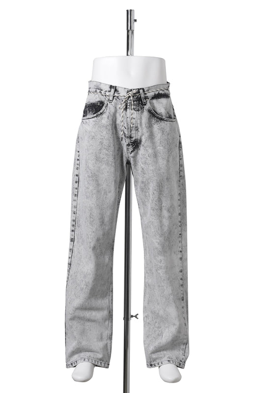 HEAVY ACID WASH BATTEN JEAN / GREY