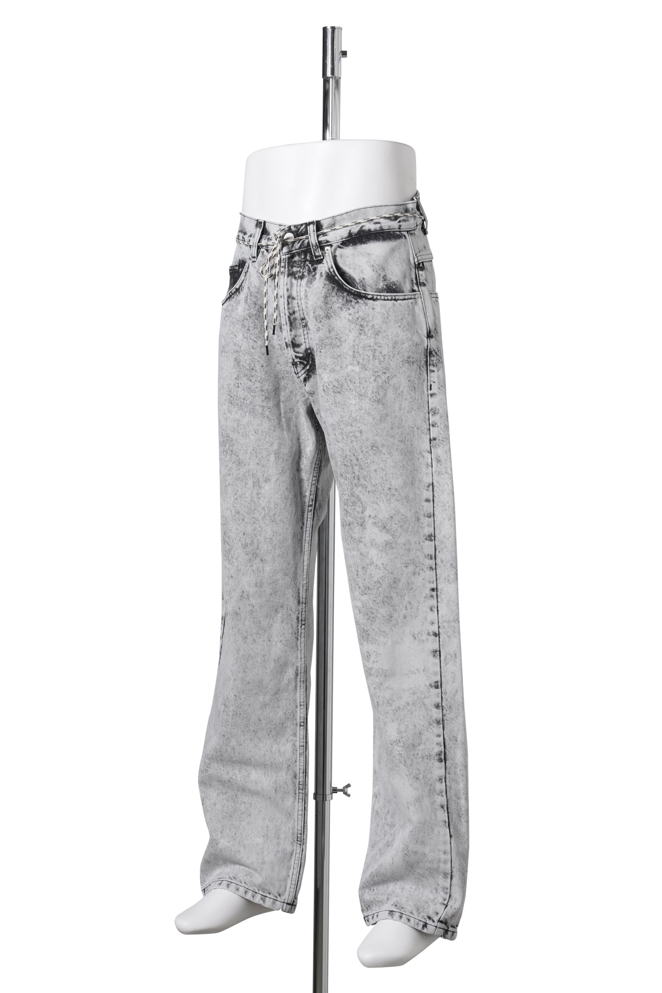 HEAVY ACID WASH BATTEN JEAN / GREY