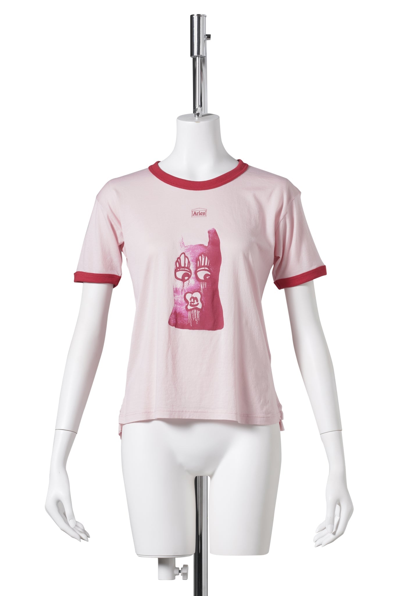 WHO KNOWS SS RINGER TEE / PINK