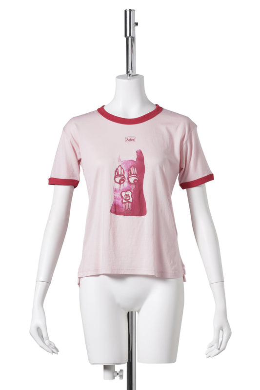 WHO KNOWS SS RINGER TEE / PINK