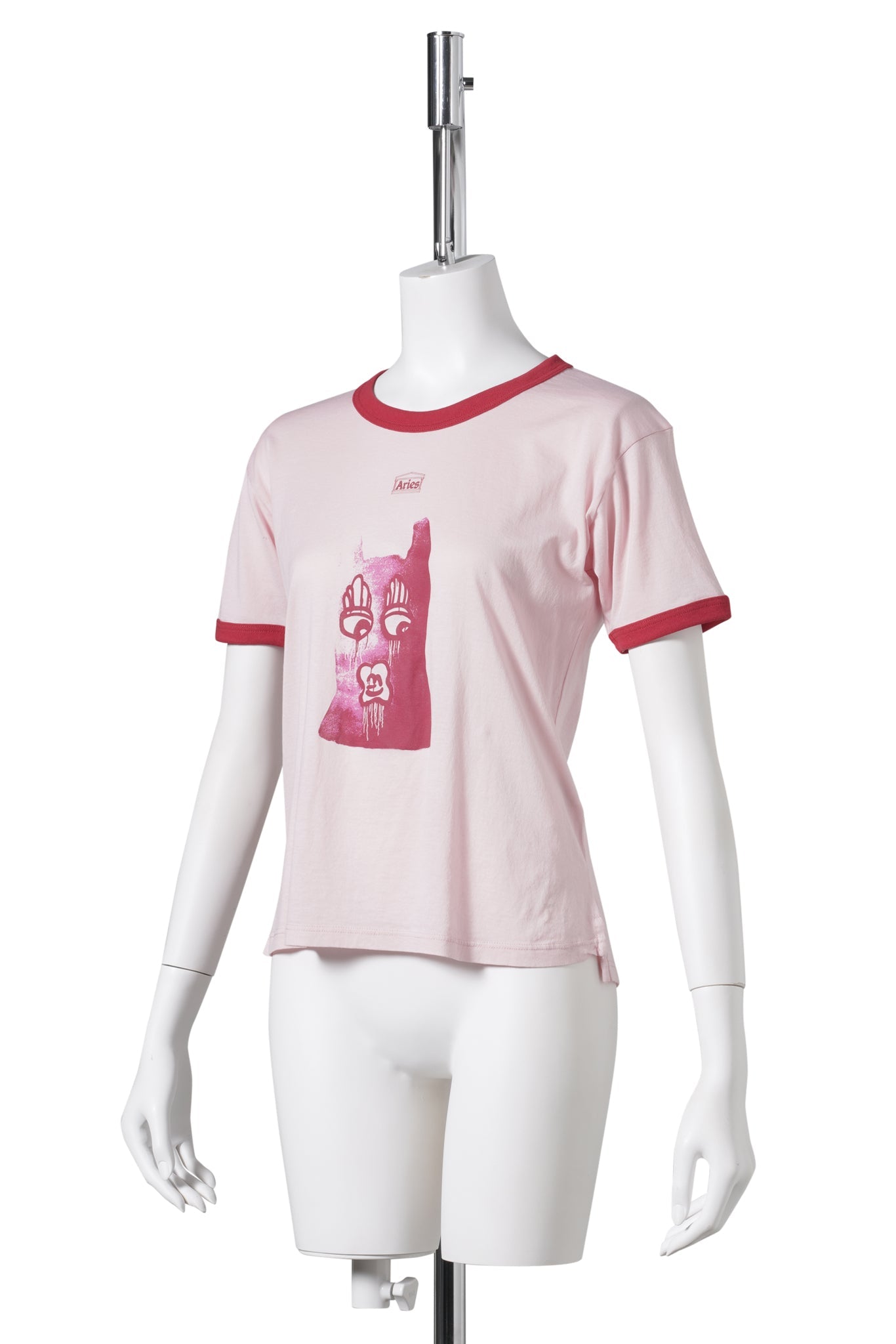 WHO KNOWS SS RINGER TEE / PINK