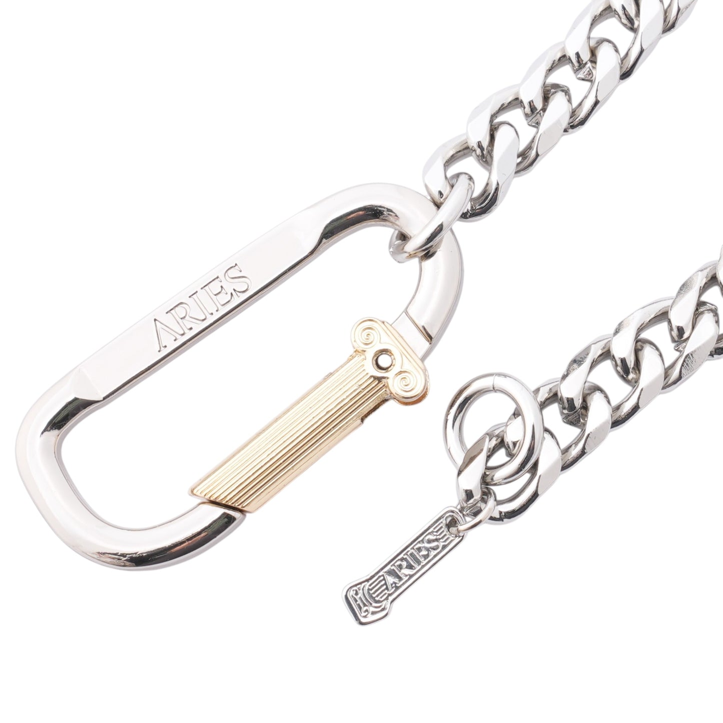 MINI CARABINER CHAIN BRACELET / SILVER