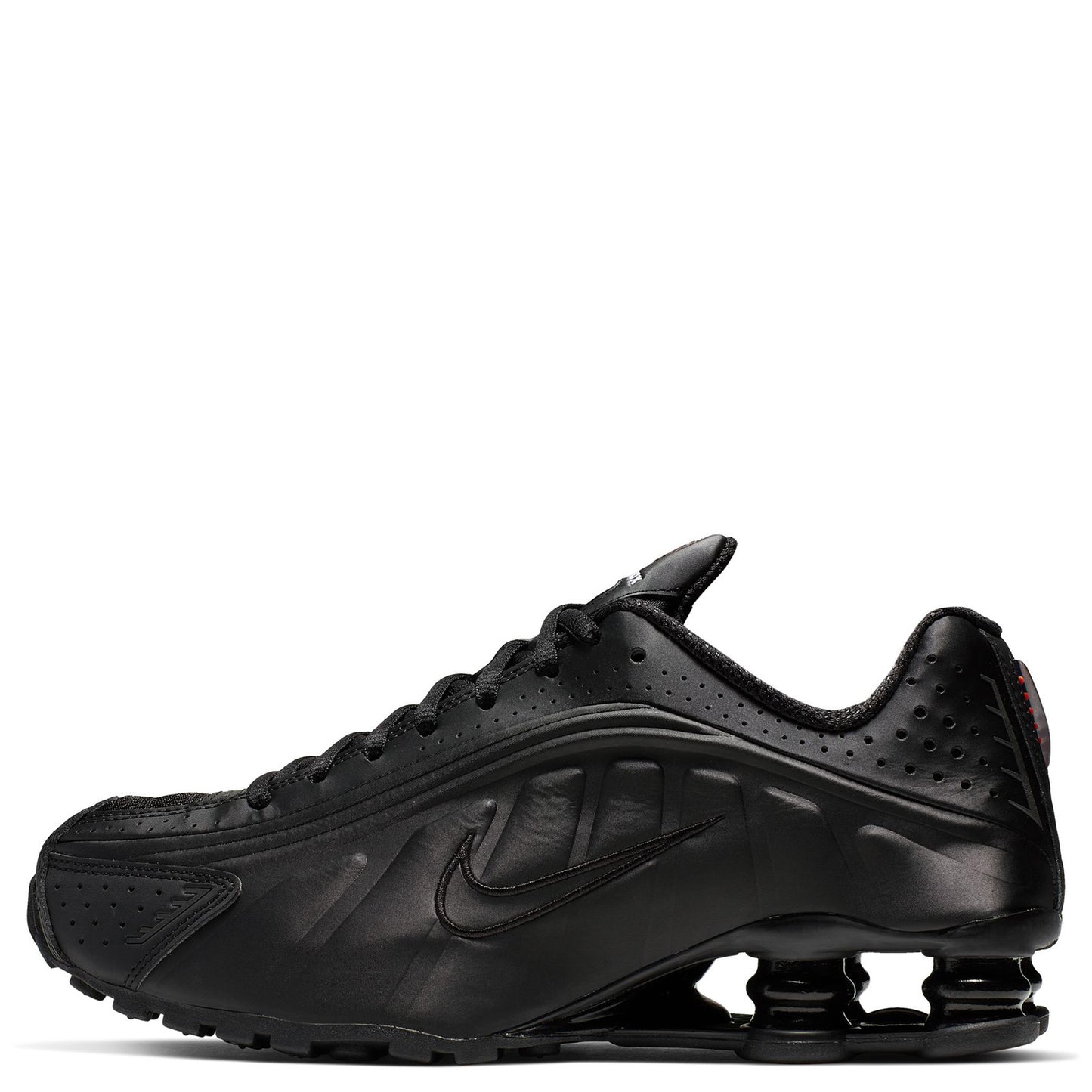 WMNS SHOX R4 / 004:BLACK/BLACK-BLACK-MAX ORANGE