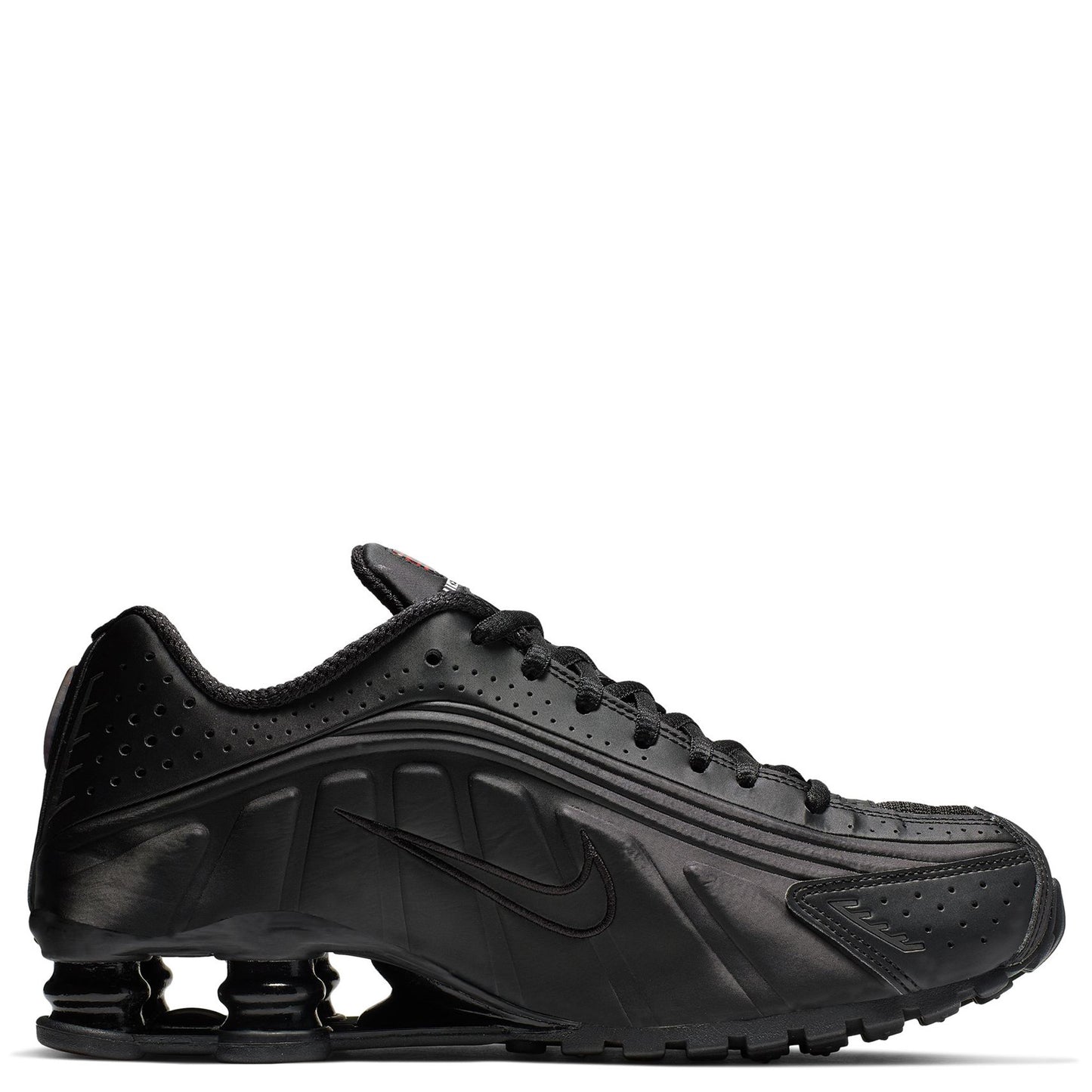 WMNS SHOX R4 / 004:BLACK/BLACK-BLACK-MAX ORANGE