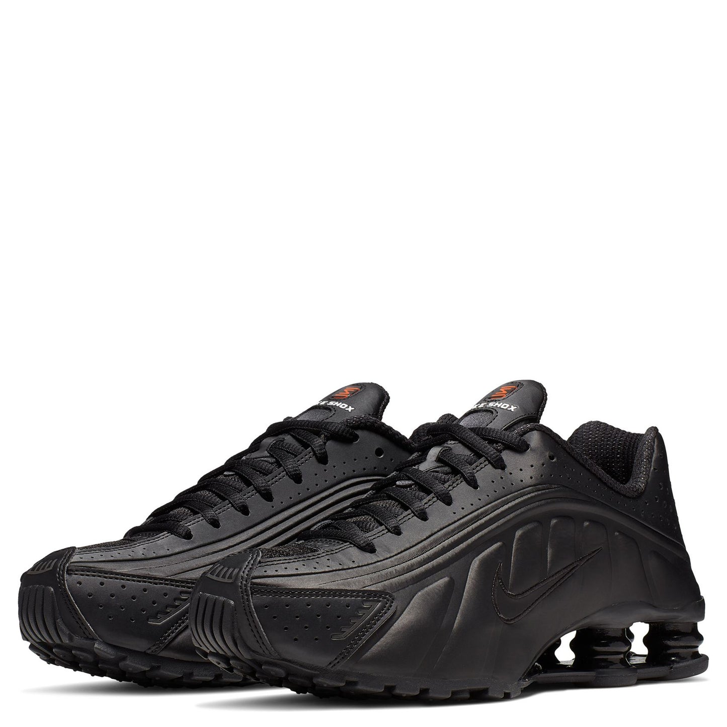 WMNS SHOX R4 / 004:BLACK/BLACK-BLACK-MAX ORANGE