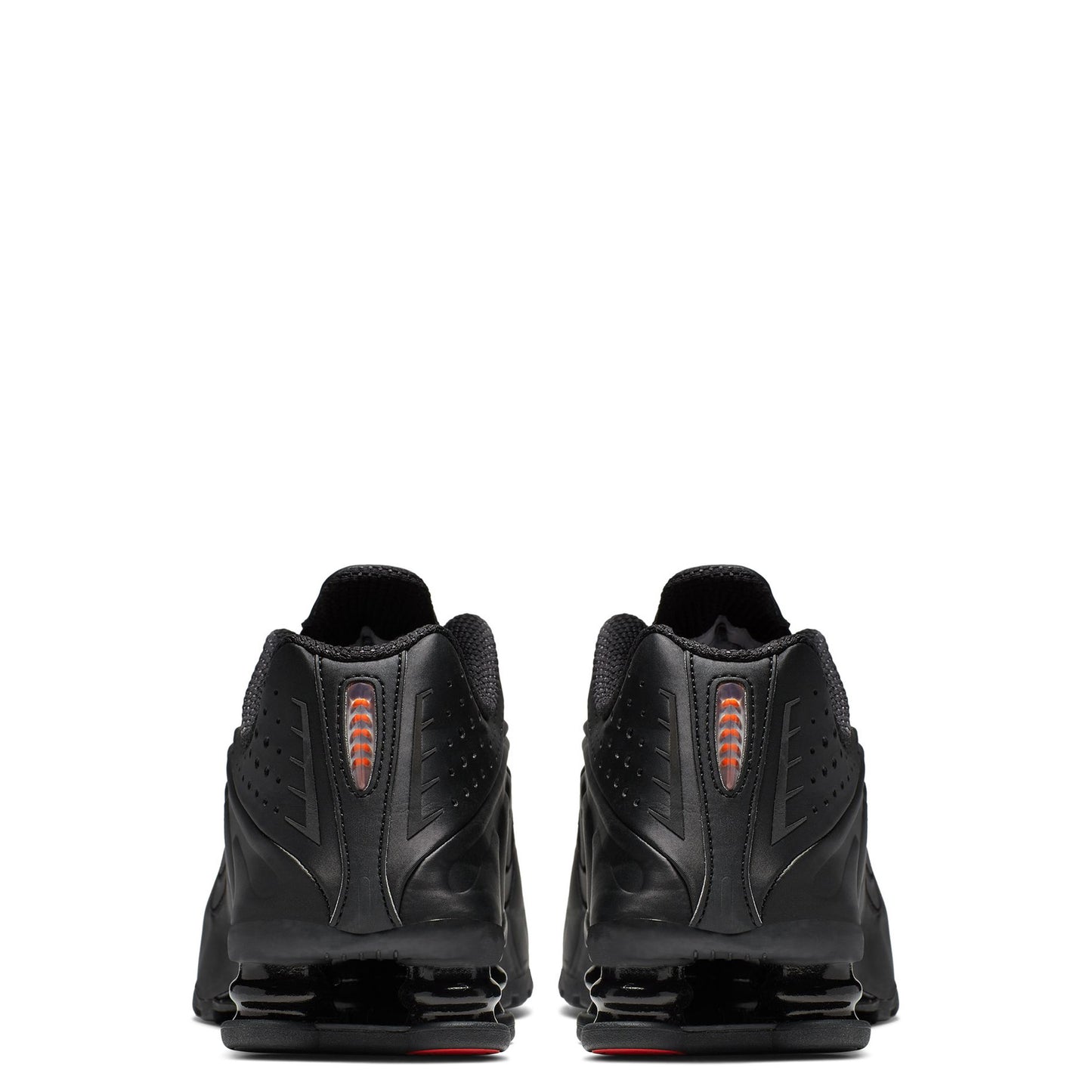 WMNS SHOX R4 / 004:BLACK/BLACK-BLACK-MAX ORANGE