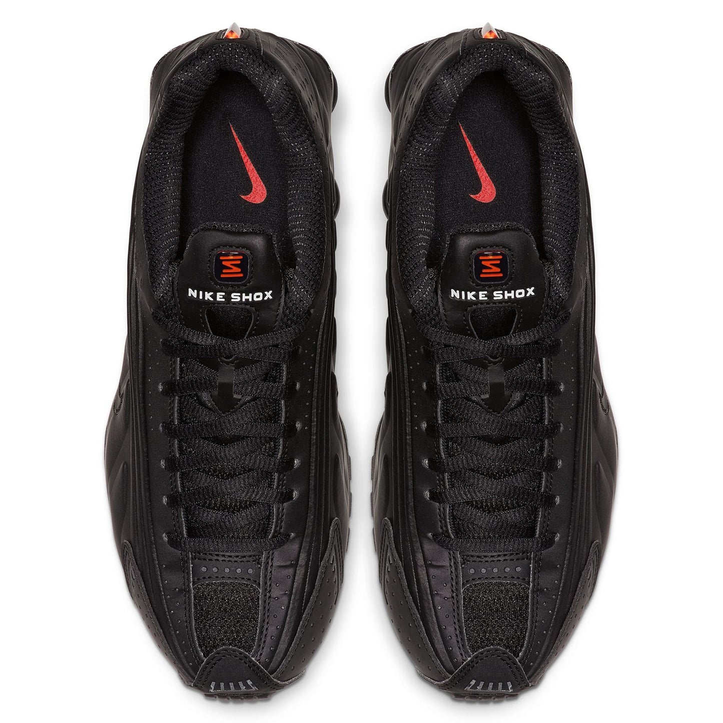 WMNS SHOX R4 / 004:BLACK/BLACK-BLACK-MAX ORANGE