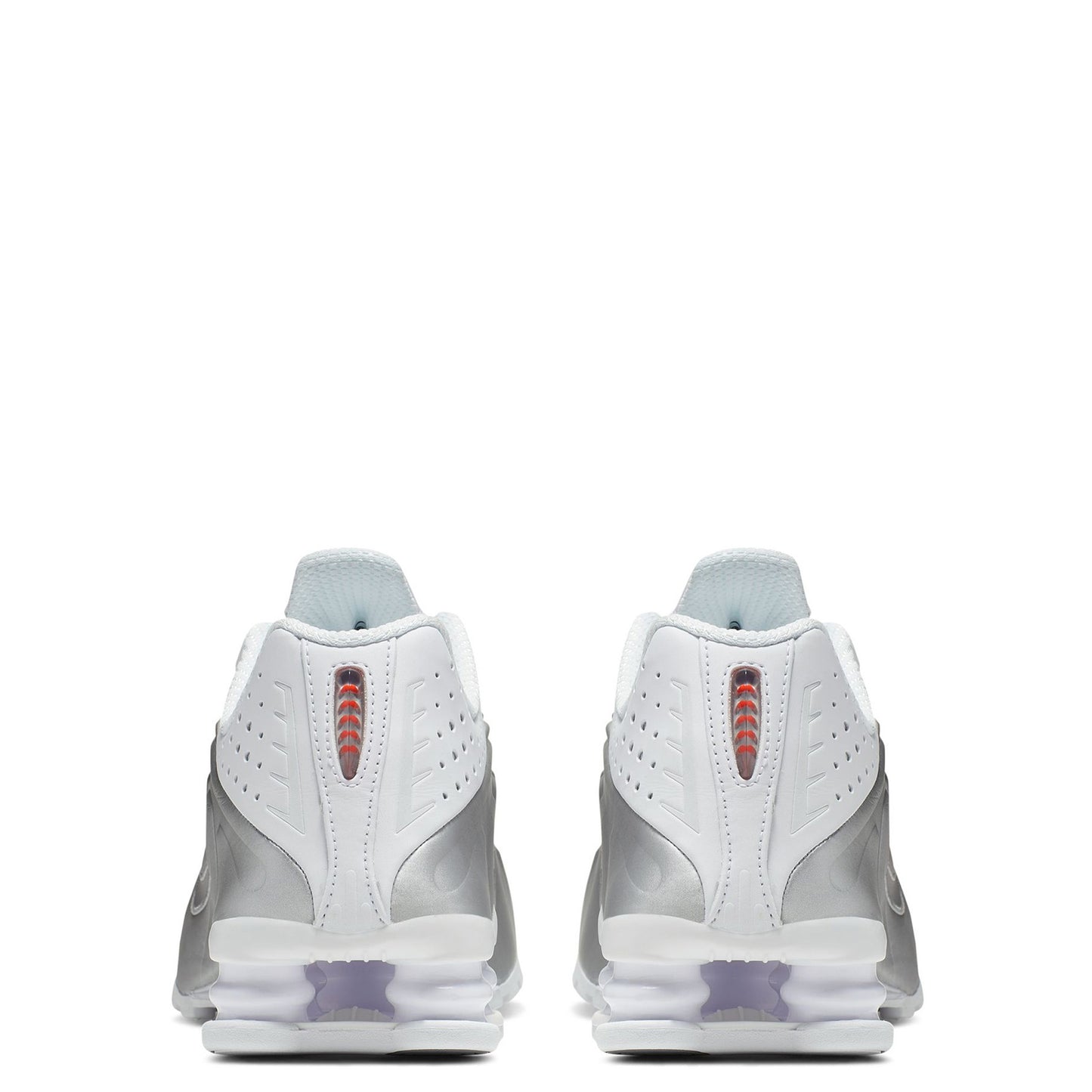 WMNS SHOX R4 / 101:WHITE/WHITE-METALLIC SILVER