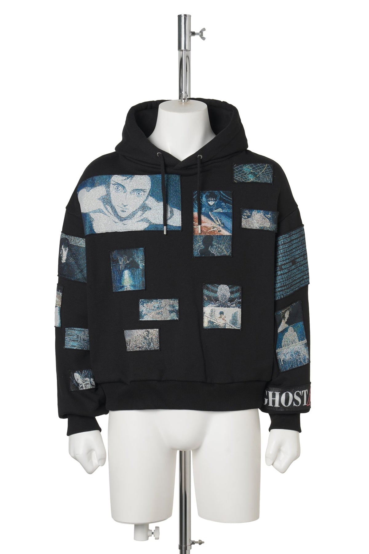 GITS SCENE PATCHWORK HOODIE / BLACK