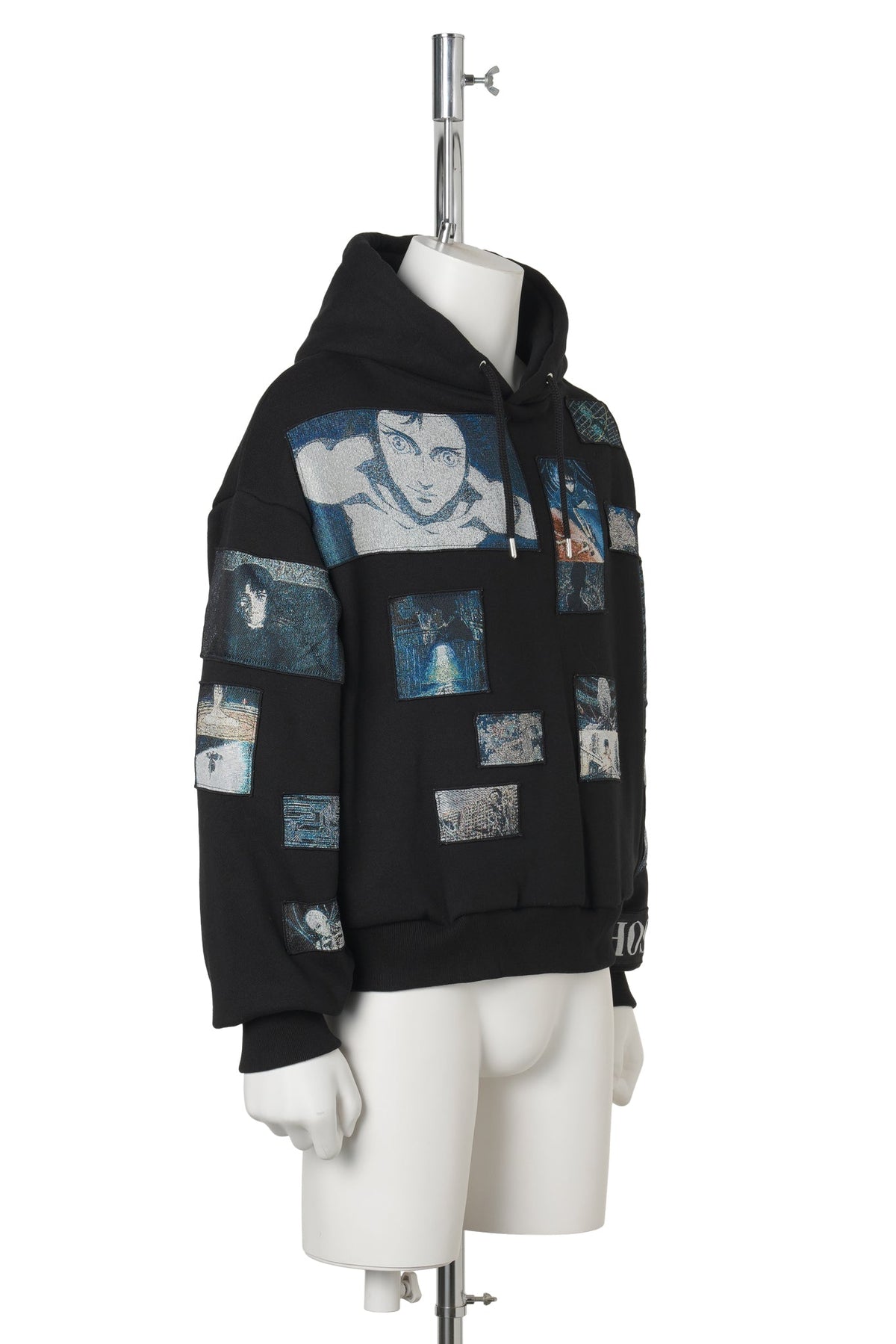 GITS SCENE PATCHWORK HOODIE / BLACK