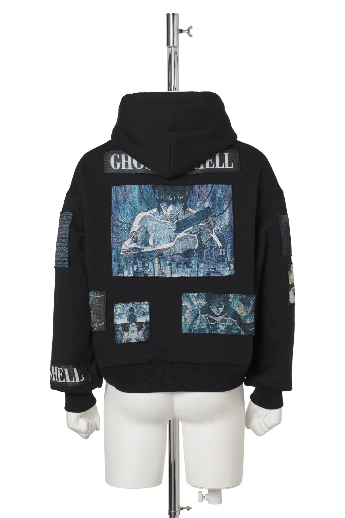 GITS SCENE PATCHWORK HOODIE / BLACK