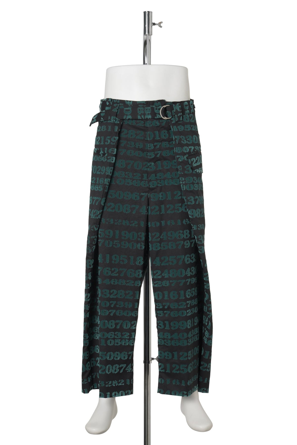 GITS DIGITAL CODE WRAP PANTS / BLACK