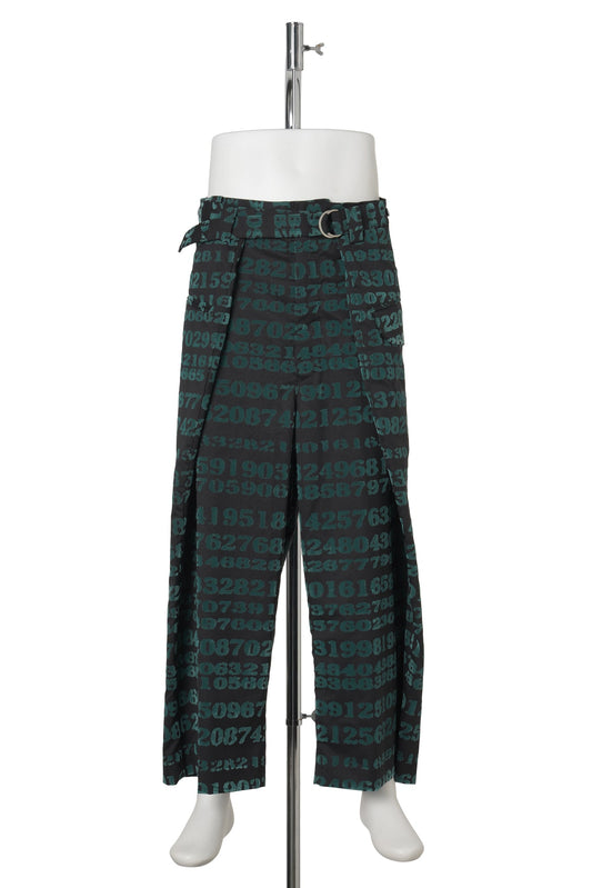 GITS DIGITAL CODE WRAP PANTS / BLACK