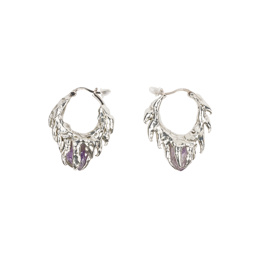 EARRING / SILVER/PURPLE