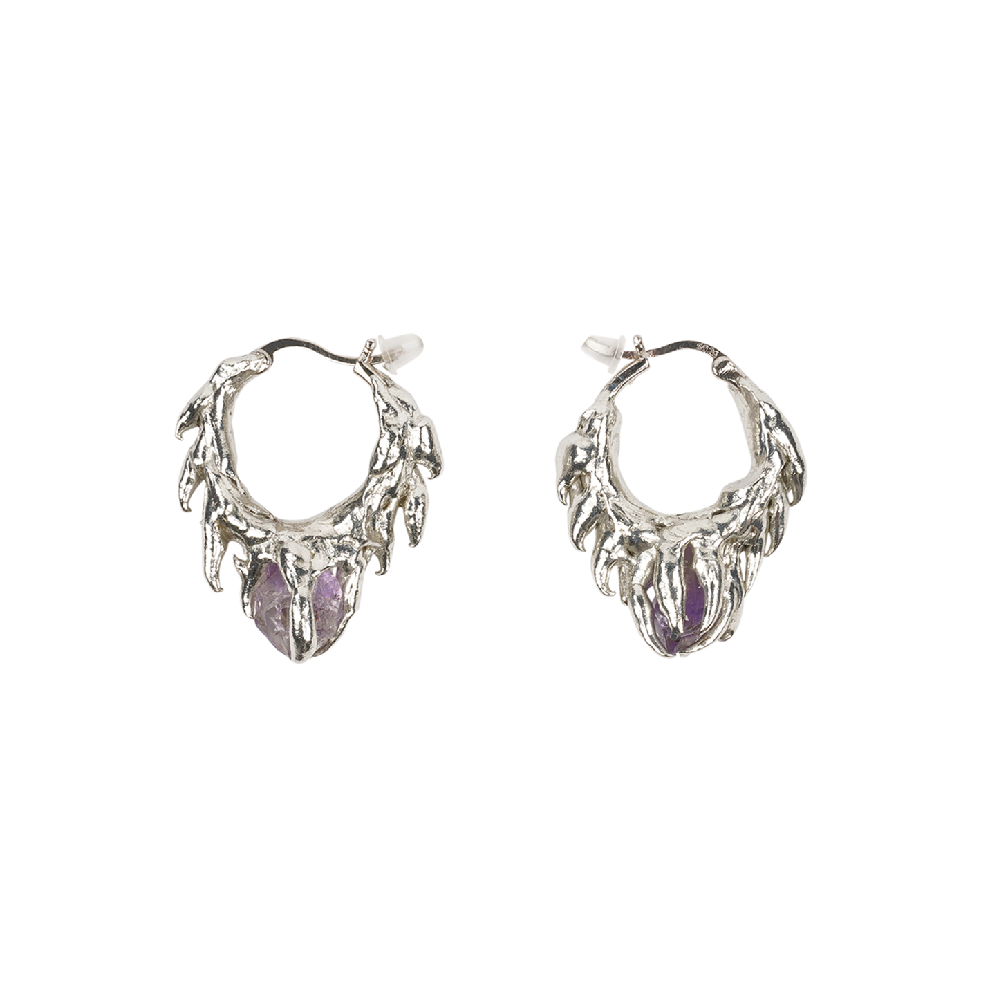 EARRING / SILVER/PURPLE