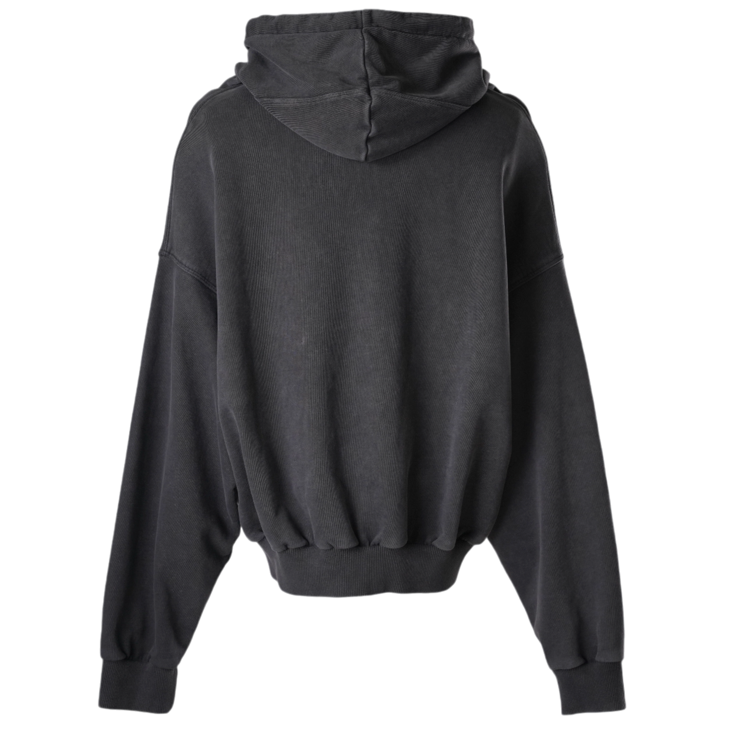 SHOULDERLESS HOODIE / BLACK