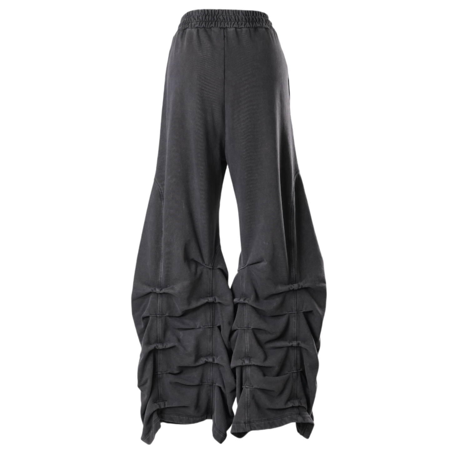 SMOCKED TRACK PANT / BLACK